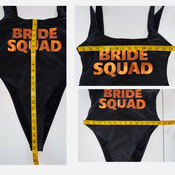 ๐ 3/$21 Boohoo BRIDE SQUAD high cut swimsuit Sz 8 - Picture 4 of 5